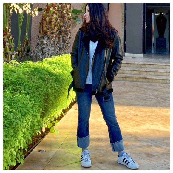 ✨MADE IN ITALY✨Faux leather Motorcycle jacket - Picture 3 of 9